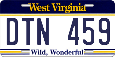 WV license plate DTN459