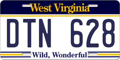 WV license plate DTN628