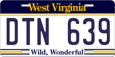 WV license plate DTN639