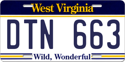WV license plate DTN663