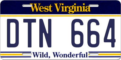 WV license plate DTN664