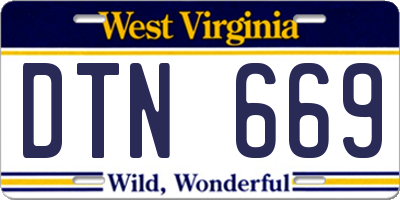 WV license plate DTN669