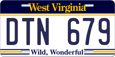 WV license plate DTN679