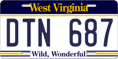 WV license plate DTN687