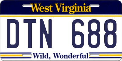 WV license plate DTN688