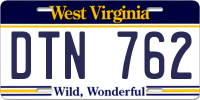 WV license plate DTN762