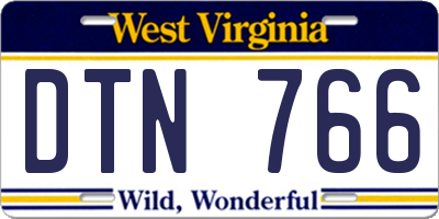 WV license plate DTN766