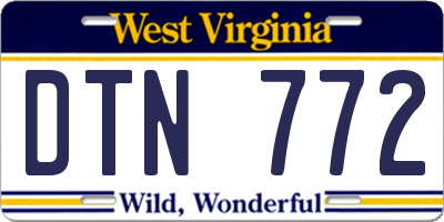 WV license plate DTN772