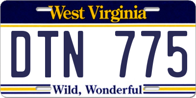 WV license plate DTN775