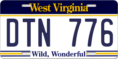 WV license plate DTN776