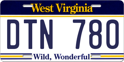 WV license plate DTN780