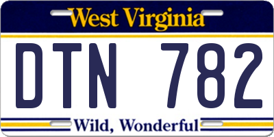 WV license plate DTN782