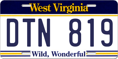 WV license plate DTN819