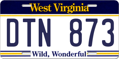 WV license plate DTN873