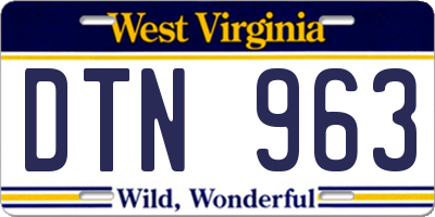 WV license plate DTN963