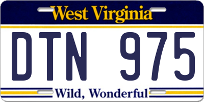 WV license plate DTN975