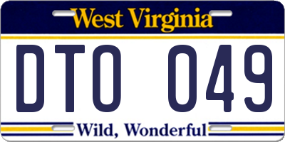 WV license plate DTO049