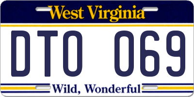 WV license plate DTO069