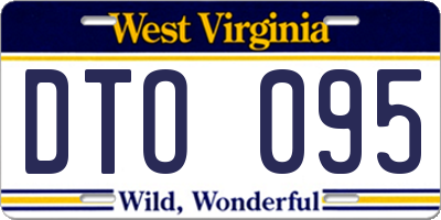 WV license plate DTO095