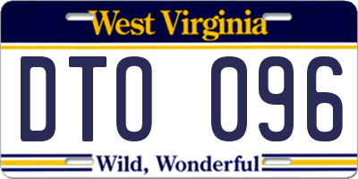 WV license plate DTO096