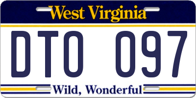 WV license plate DTO097