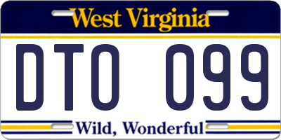 WV license plate DTO099