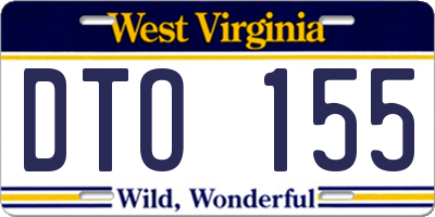 WV license plate DTO155