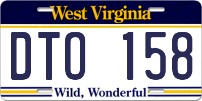 WV license plate DTO158