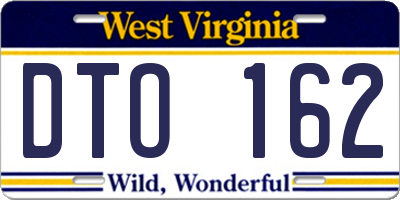 WV license plate DTO162
