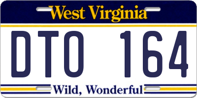 WV license plate DTO164