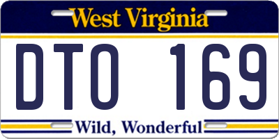 WV license plate DTO169