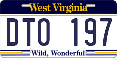WV license plate DTO197