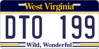 WV license plate DTO199