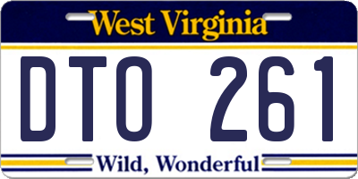 WV license plate DTO261