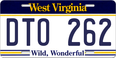 WV license plate DTO262