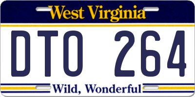 WV license plate DTO264