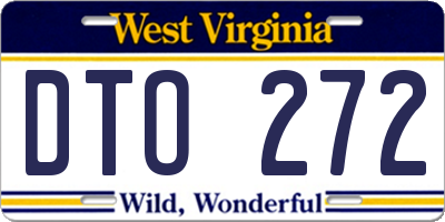 WV license plate DTO272