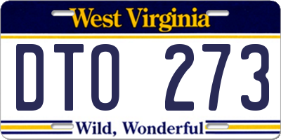 WV license plate DTO273
