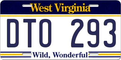 WV license plate DTO293