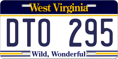 WV license plate DTO295