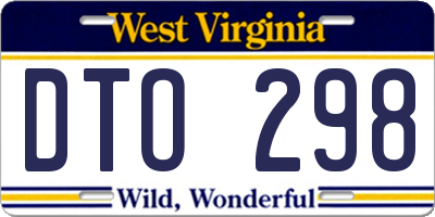 WV license plate DTO298