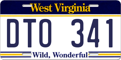 WV license plate DTO341