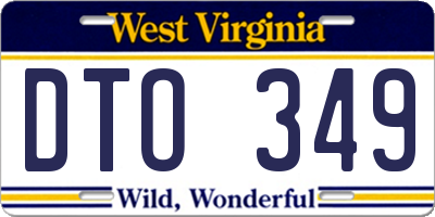 WV license plate DTO349