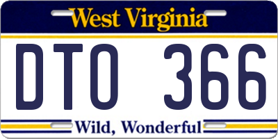 WV license plate DTO366