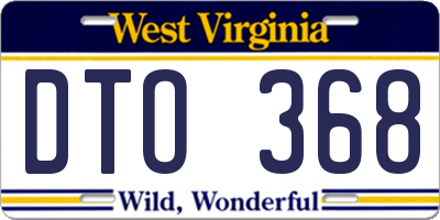 WV license plate DTO368