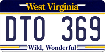 WV license plate DTO369