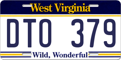 WV license plate DTO379