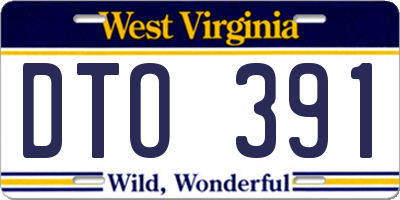 WV license plate DTO391