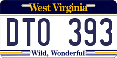 WV license plate DTO393