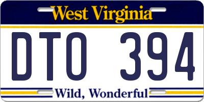 WV license plate DTO394